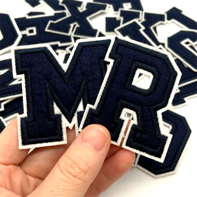 Embroidery Converse - Navy Blue Letters Embroidery Patches Applique