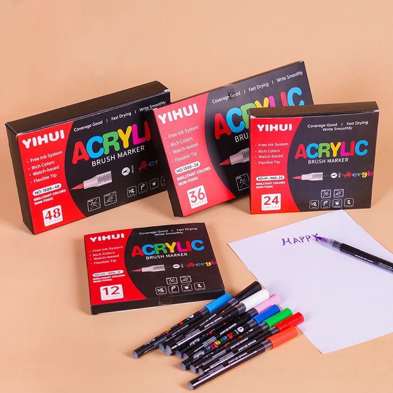 Embroidery Egg - 12-60 Colors Acrylic Markers Pen Soft