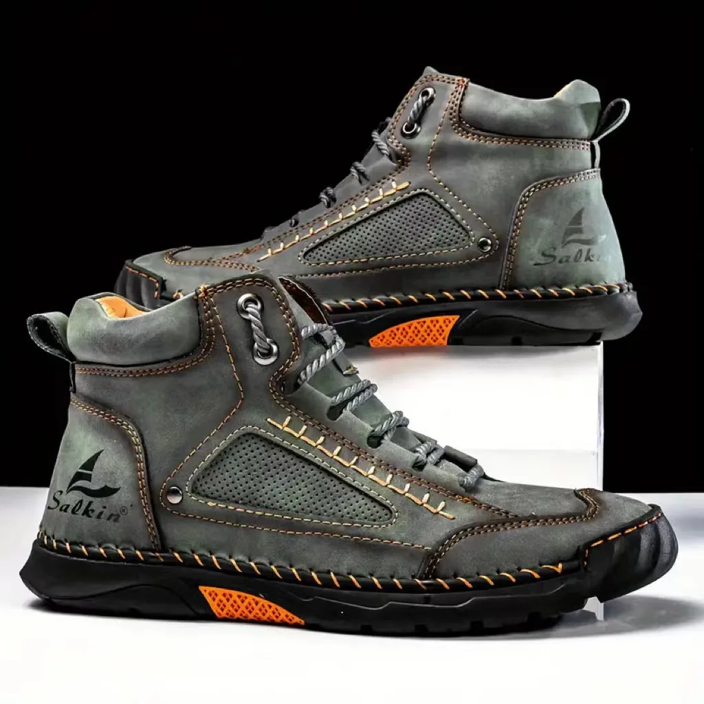 Embroidery Handicraft - Men's Hand-stitched Boots Plus-size Casual Shoes