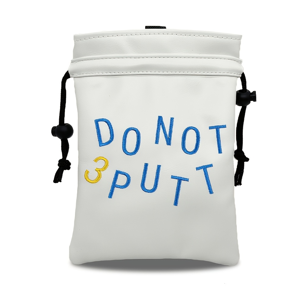 Embroidery Bag - 1pc Golf Ball Bag, PU Material