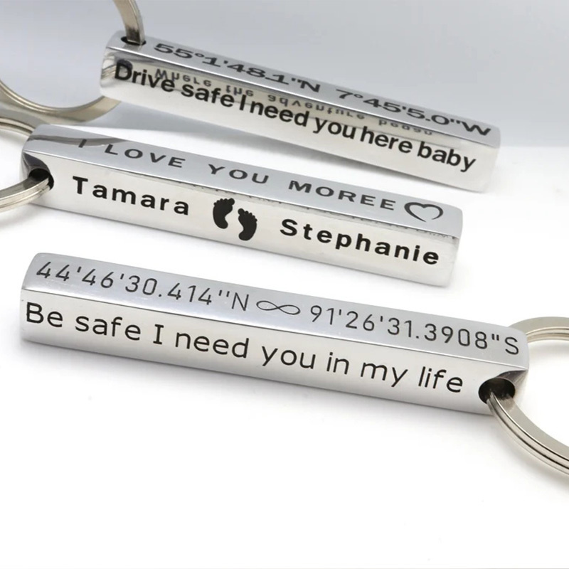 Embroidery Alphabet - Vnox Personalize Keychains, Custom Father's Day