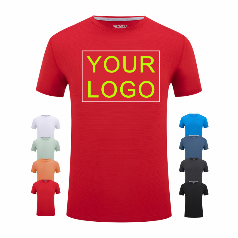 Embroidery Logo - LOGO Customized Round Neck Short Sleeve
