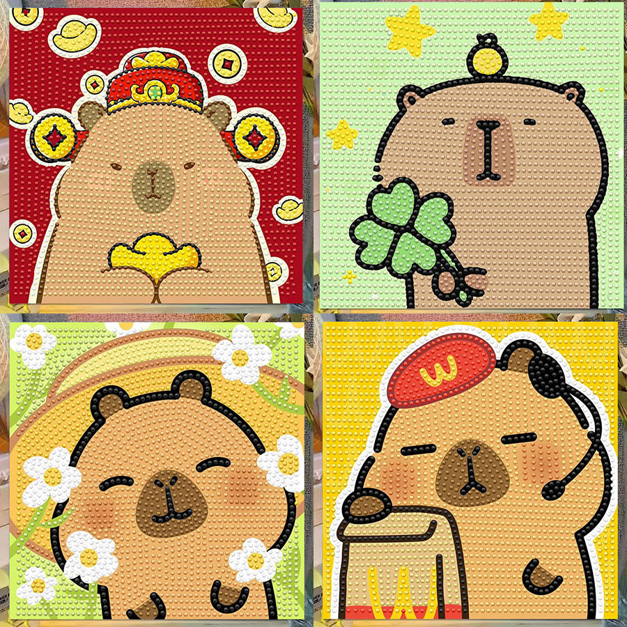 Embroidery Handicraft - Cartoon Capibala Crystal Diamond Decorative Painting