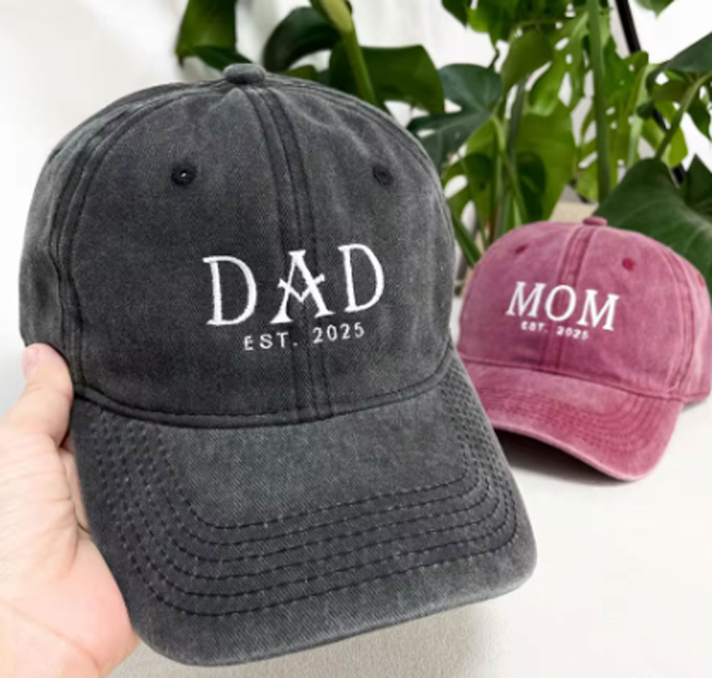 Embroidery Logo - Personalized Letter Embroidery Baseball Caps Father's