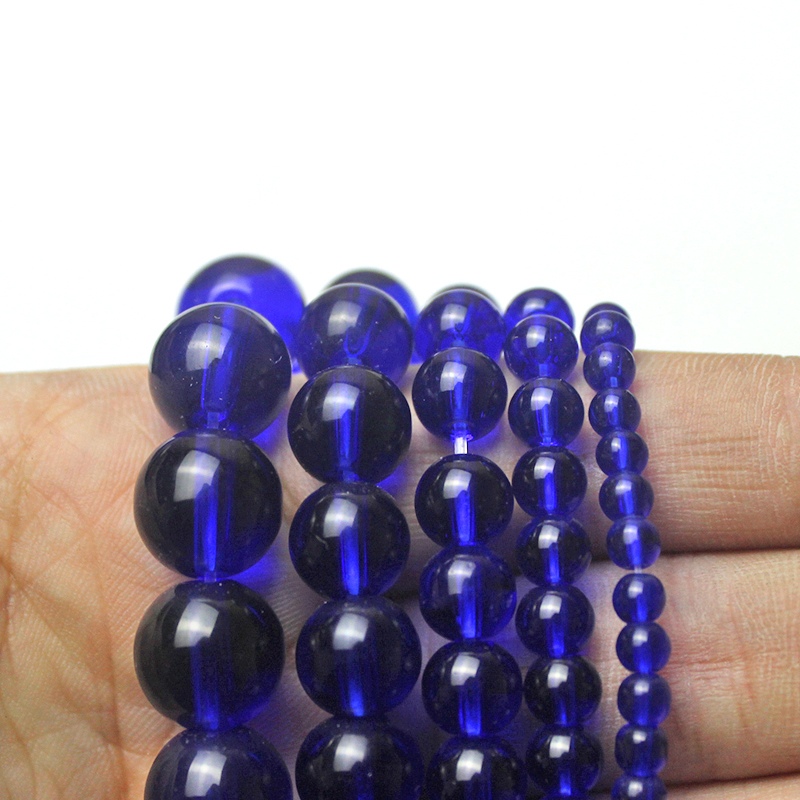 Natural Stone Beads Navy Blue  - Embroidery Glass Beads review and price