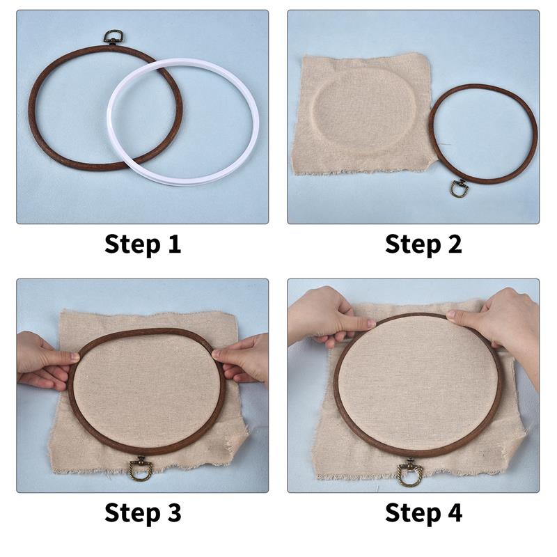 Round Oval Wooden Color Embroi - Embroidery Hoop Square review and price