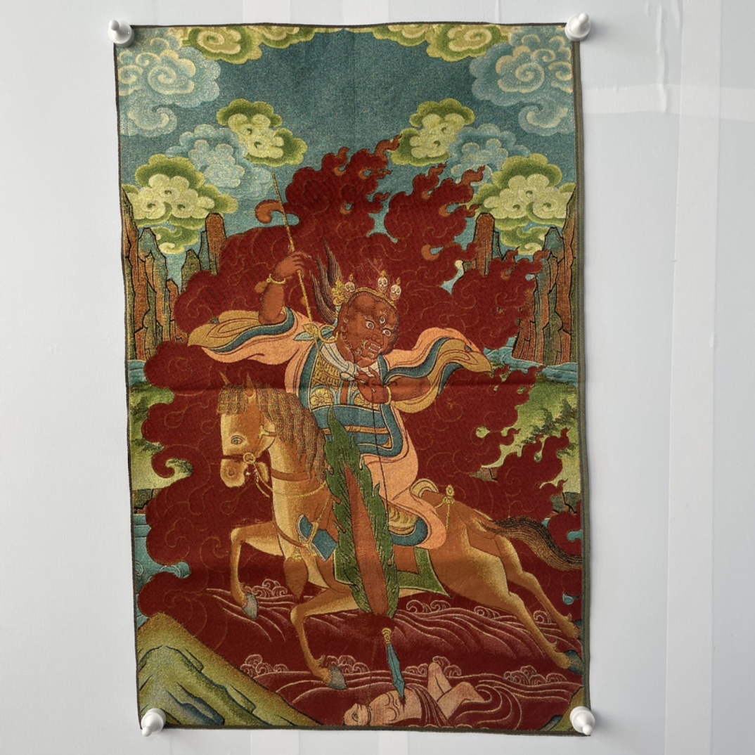35' Old Nepalese Temples Silk  - Embroidery House review and price