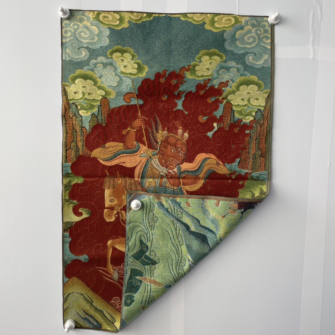 35' Old Nepalese Temples Silk  - Embroidery House review and price