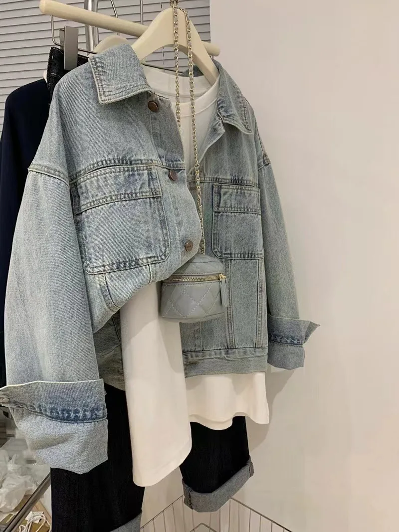Denim Coat Women Y2k Spring Au - Embroidery Jacket Jeans review and price