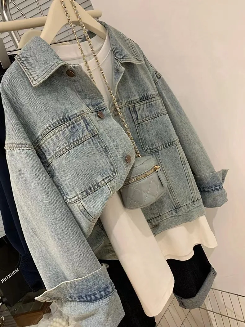 Denim Coat Women Y2k Spring Au - Embroidery Jacket Jeans review and price