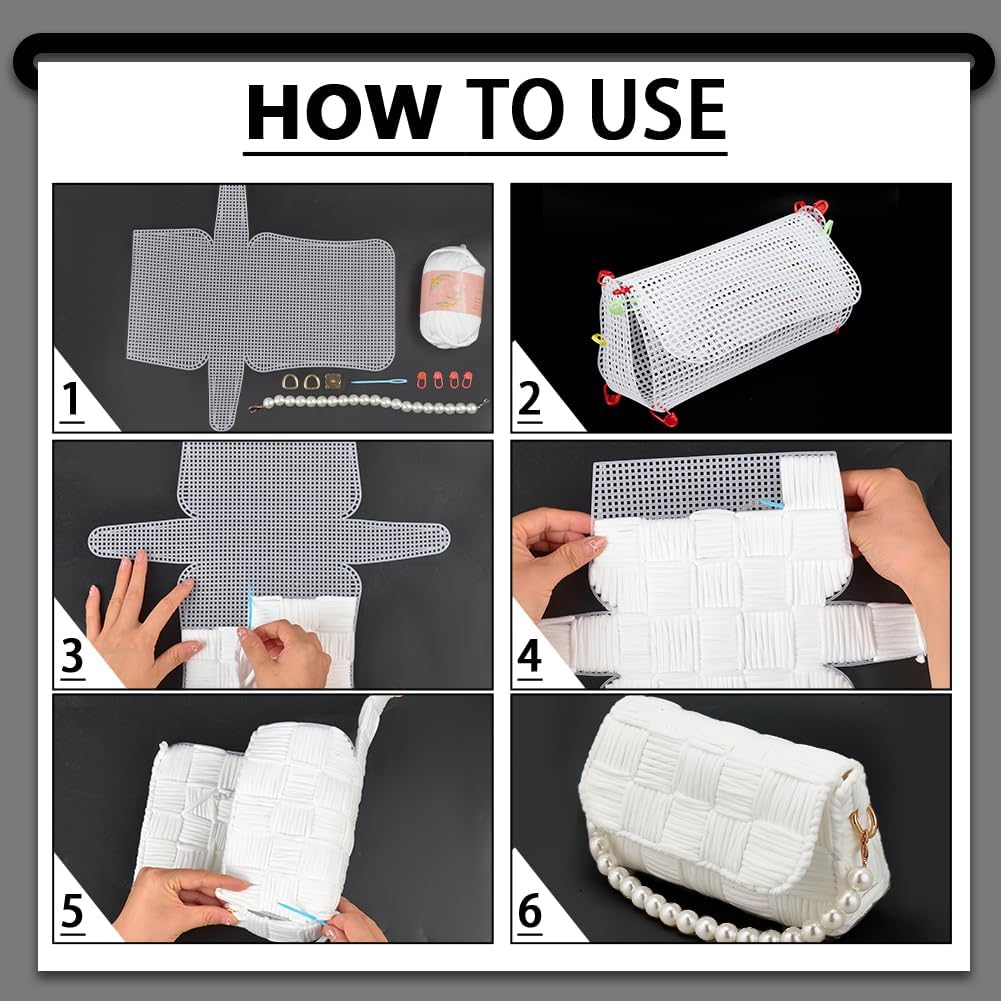 1-4Pcs Plastic Mesh Canvas She - Embroidery Bag review and price