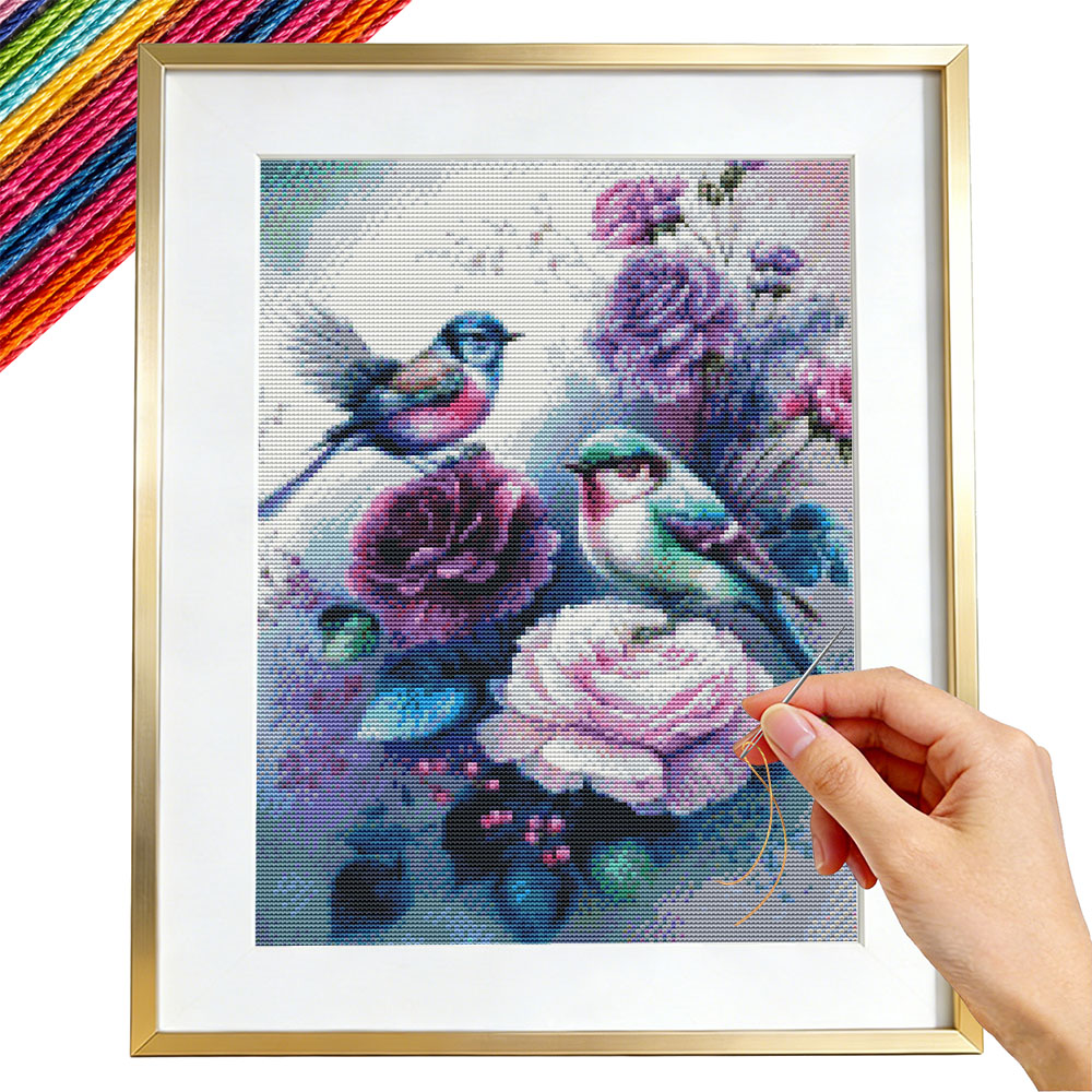11CT Cross Stitch Rose Flower  - Embroidery Guide Paper review and price