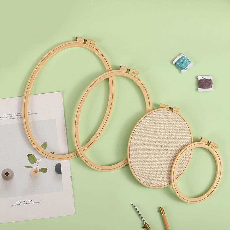 Imitation Bamboo Plastic Oval  - Embroidery Hoop Square review and price