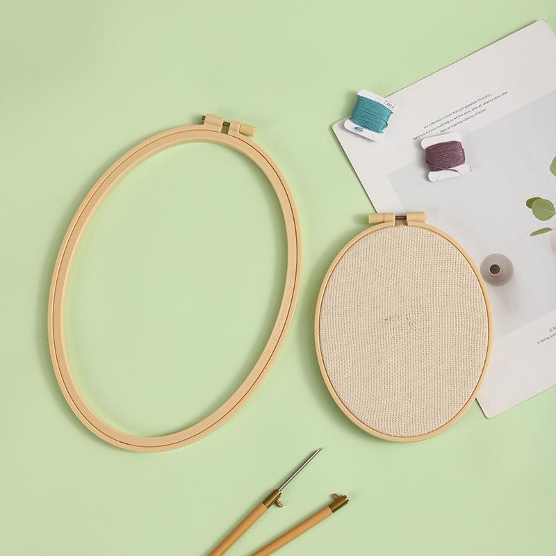 Imitation Bamboo Plastic Oval  - Embroidery Hoop Square review and price