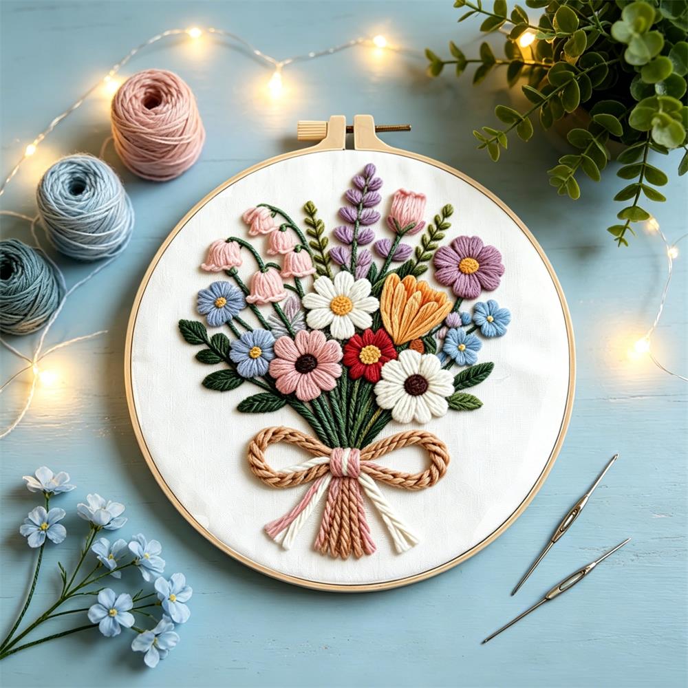 1PCS  Cross Stitch Kits Daisy  - Embroidery Guide Paper review and price
