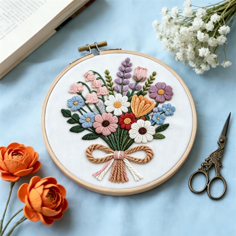1PCS  Cross Stitch Kits Daisy  - Embroidery Guide Paper review and price
