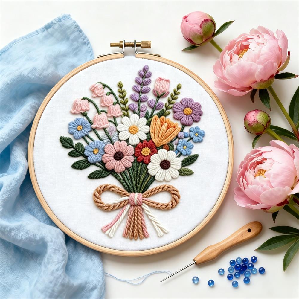 1PCS  Cross Stitch Kits Daisy  - Embroidery Guide Paper review and price