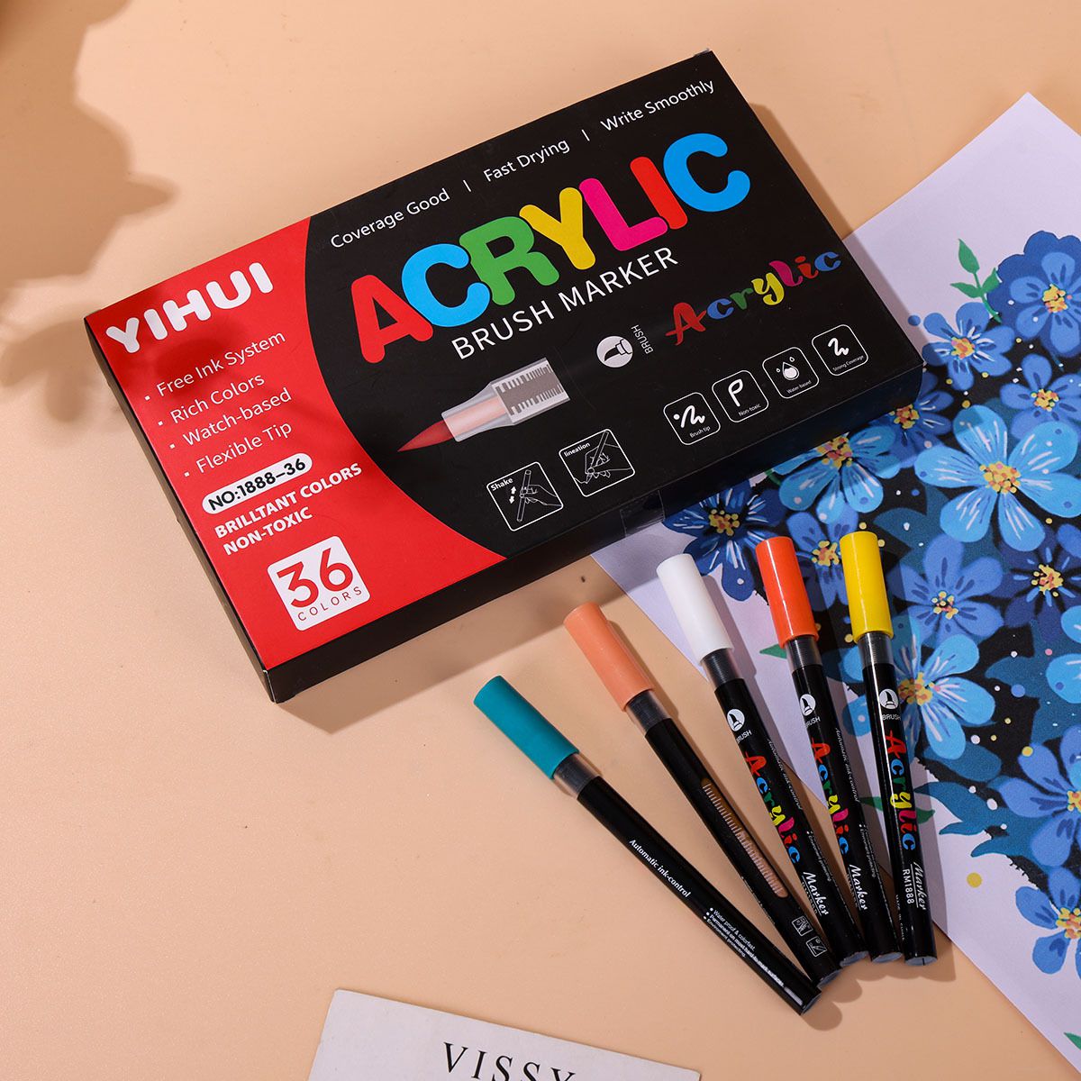 12-60 Colors Acrylic Markers P - Embroidery Egg review and price