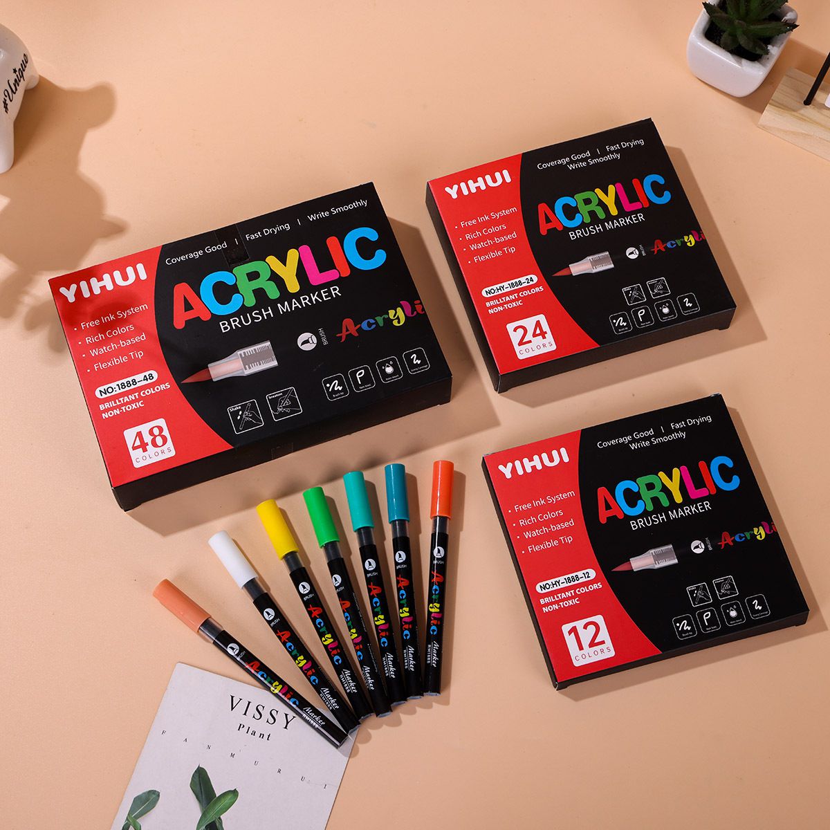 12-60 Colors Acrylic Markers P - Embroidery Egg review and price