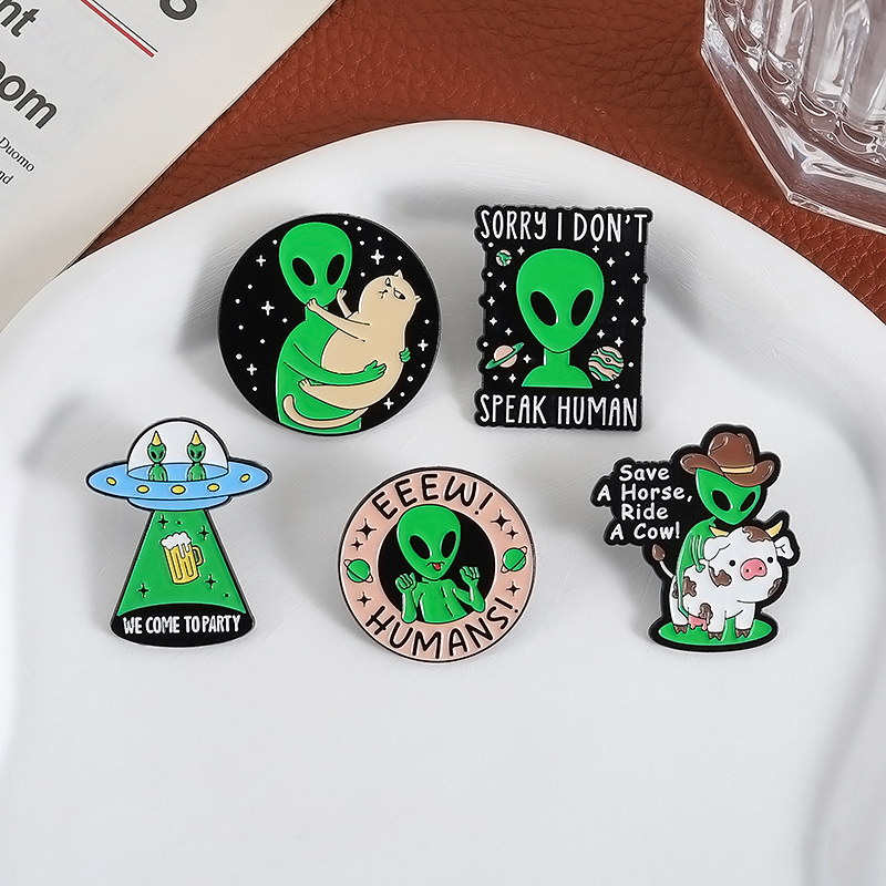 UFO We Come To Party Enamel Pi - Embroidery House review and price