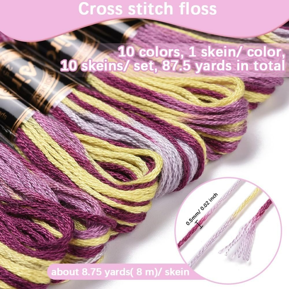 6 Strands Purple Variegated Em - Embroidery Handicraft review and price