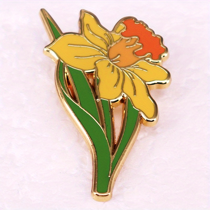 Yellow Daffodil Brooch Herbace - Embroidery Legacy review and price