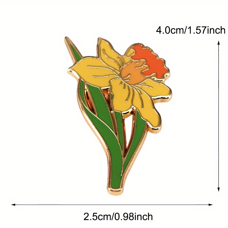 Yellow Daffodil Brooch Herbace - Embroidery Legacy review and price