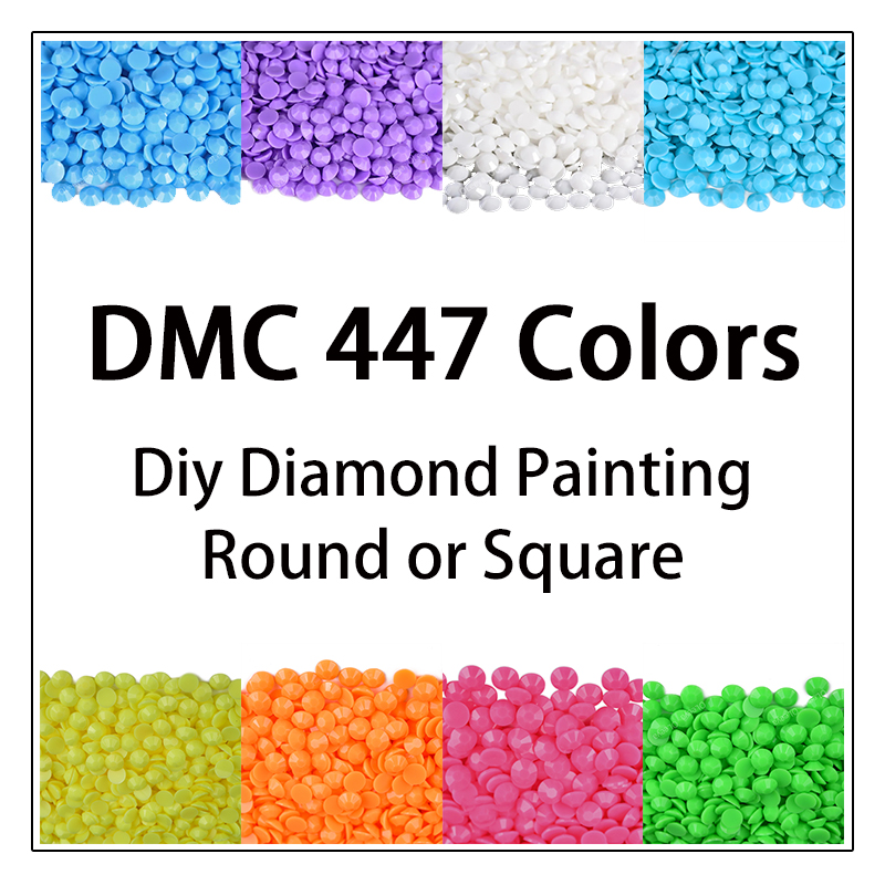 DMC 447 Colors 5D Diy Diamond  - Embroidery Glass Beads review and price