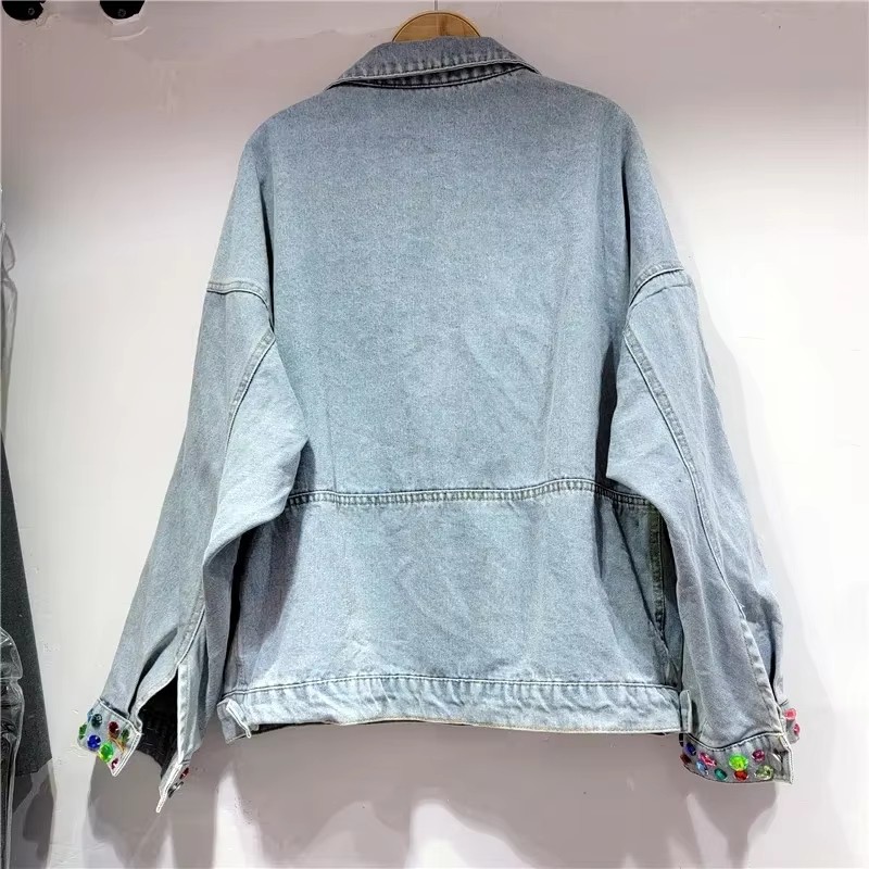 2026 Spring Sequin Flower Wome - Embroidery Jacket Jeans review and price