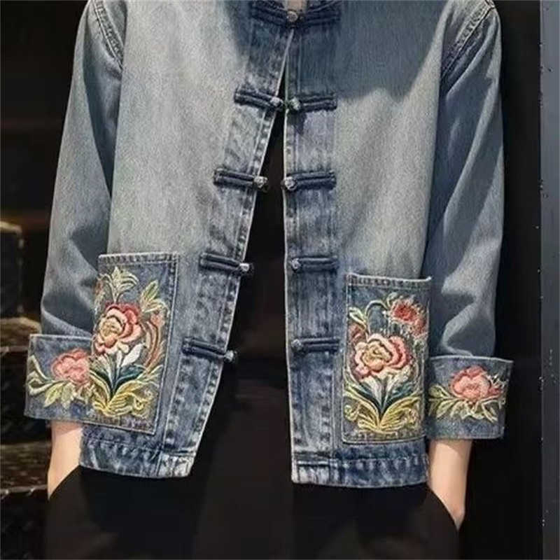 Spring Autumn Beautiful Embroi - Embroidery Jacket Jeans review and price