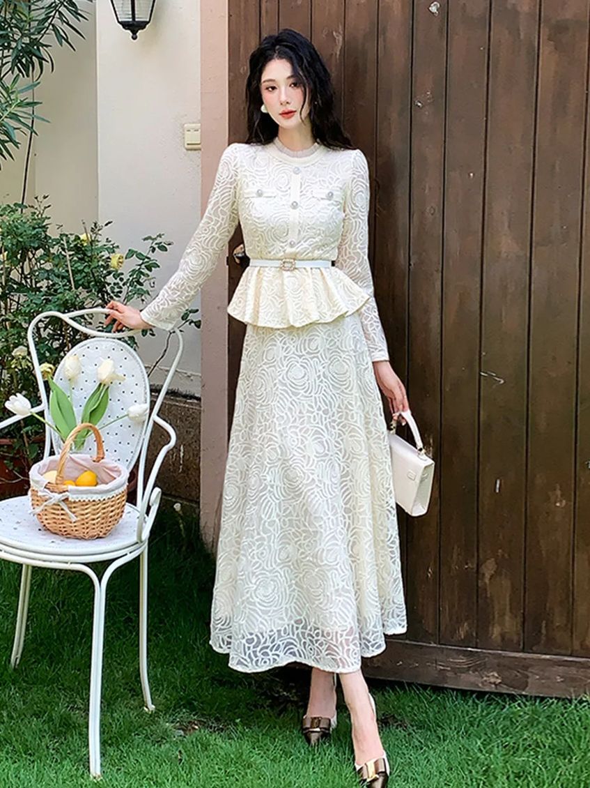 Formal Luxury Evening Lace Two - Embroidery Blouse review and price