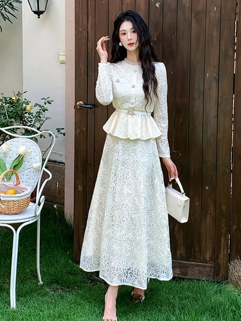 Formal Luxury Evening Lace Two - Embroidery Blouse review and price