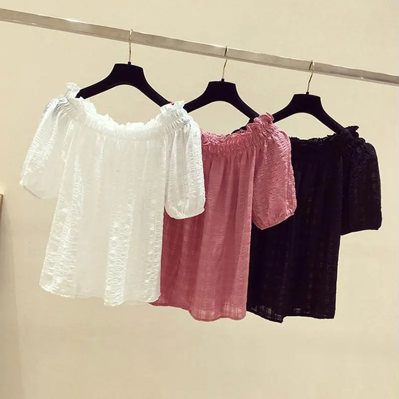Rose Red casual slash neck puf - Embroidery Blouse review and price