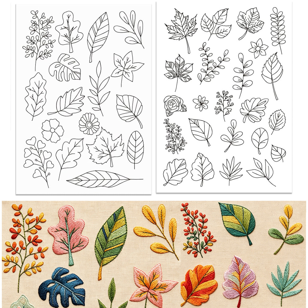Leaf Flower Water Soluble Embr - Embroidery Meaning review and price