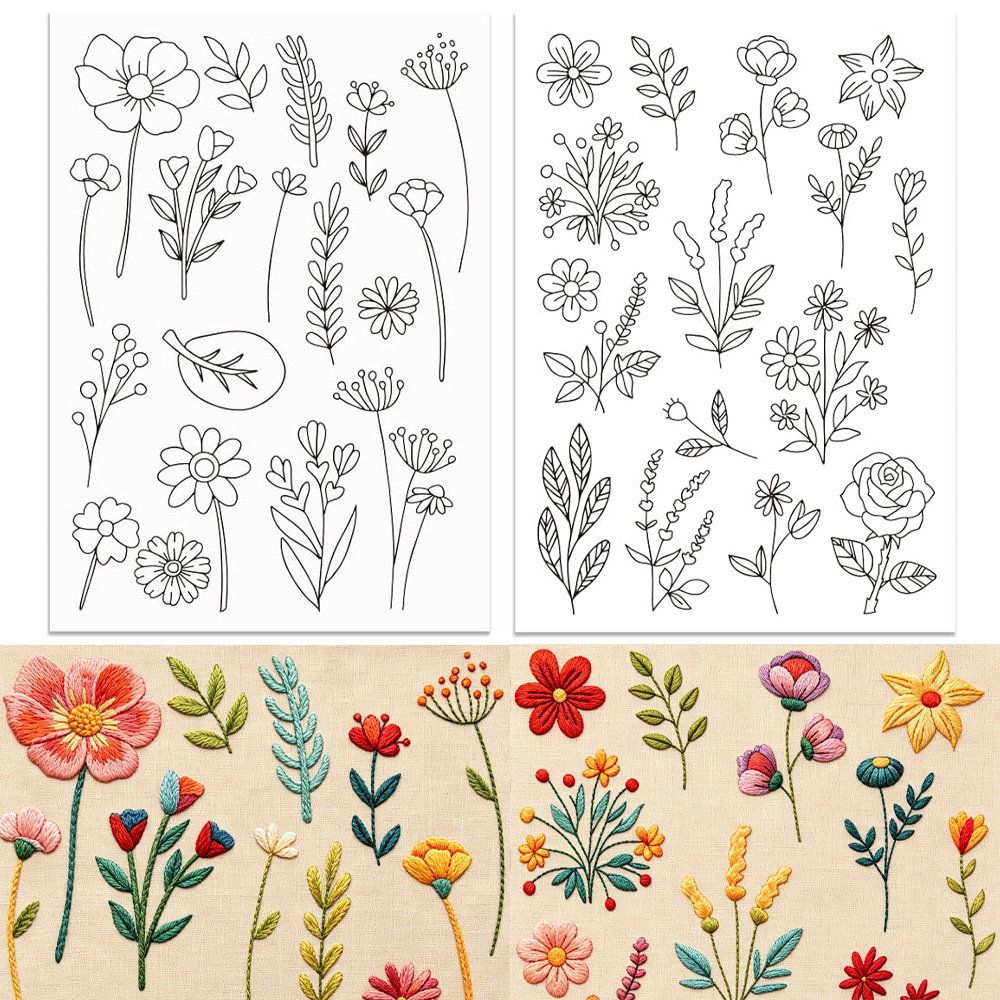 Leaf Flower Water Soluble Embr - Embroidery Meaning review and price