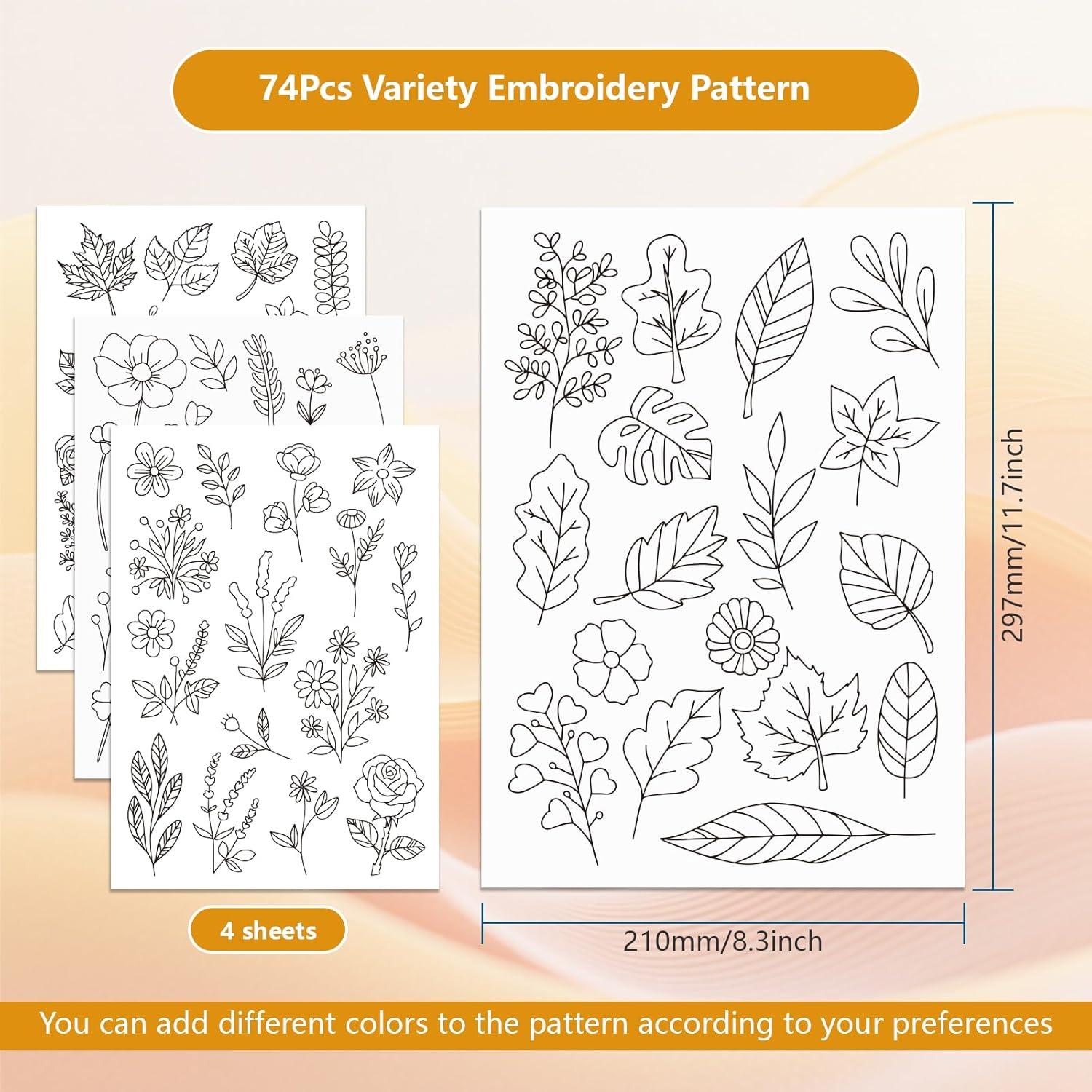 Leaf Flower Water Soluble Embr - Embroidery Meaning review and price