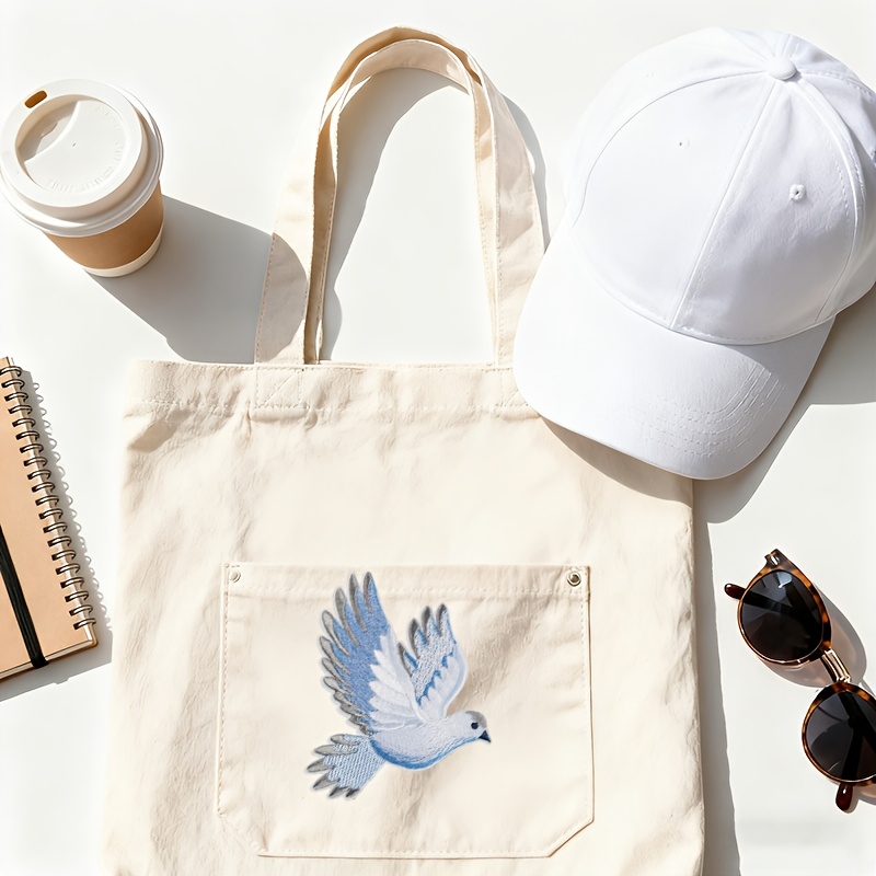 1pc blue-white gradient dove e - Embroidery Meaning review and price