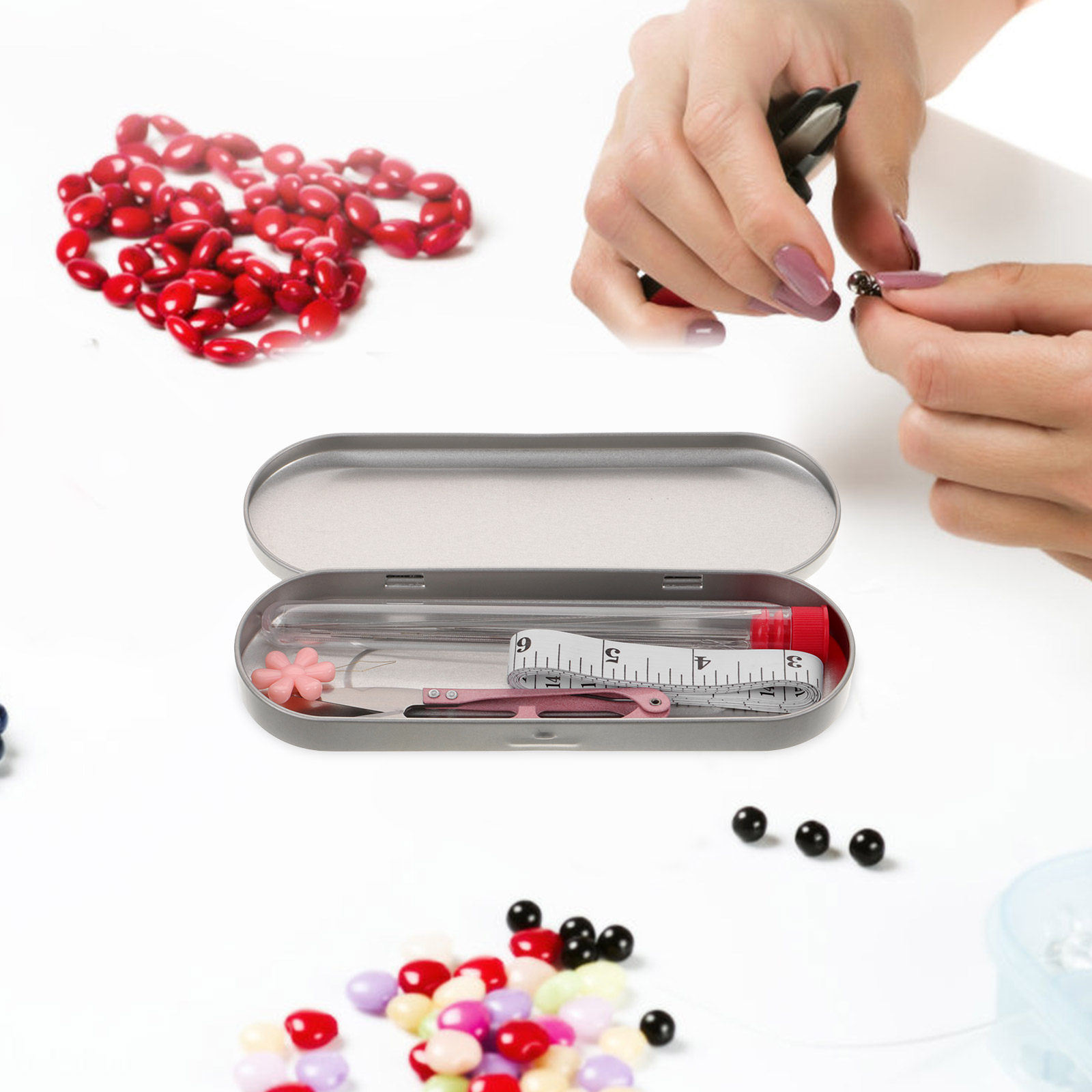 1Set Beading Needle Threader K - Embroidery Beads review and price