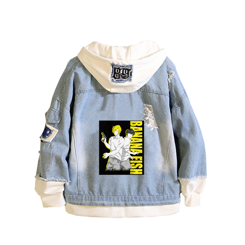 BANANA FISH Demin Jacket Anime - Embroidery Jacket Jeans review and price