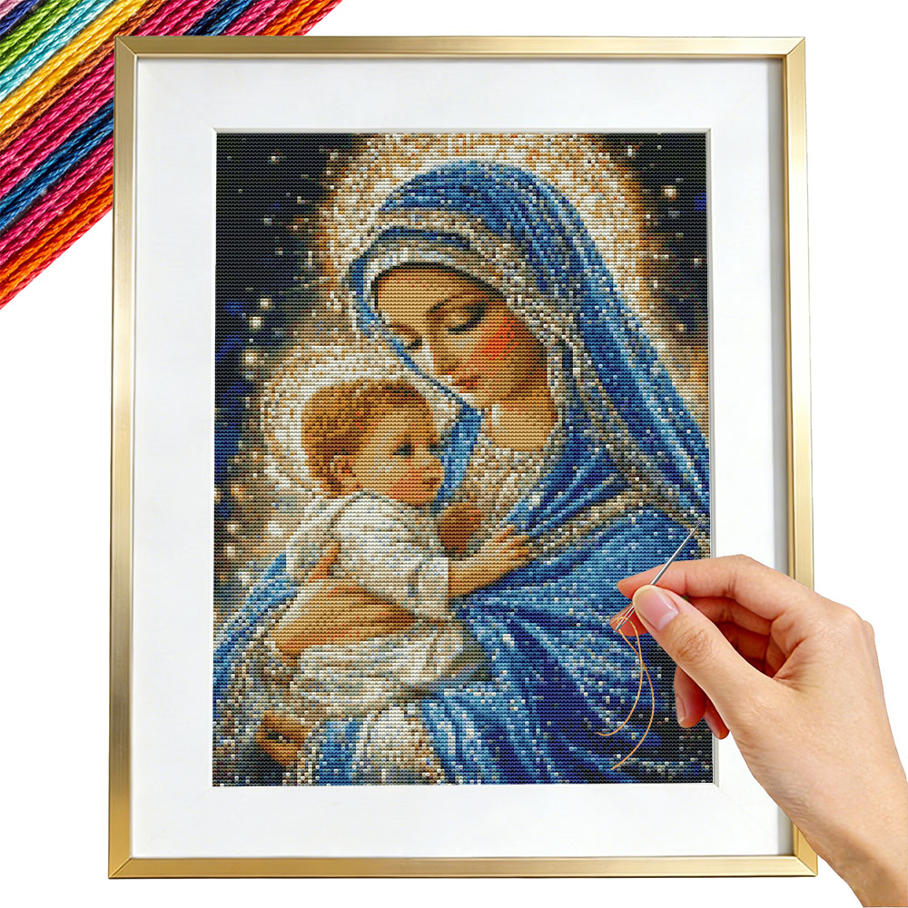 Cross Stitch Virgin Mary Relig - Embroidery Guide Paper review and price