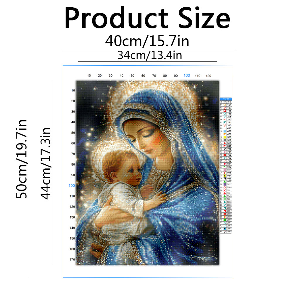 Cross Stitch Virgin Mary Relig - Embroidery Guide Paper review and price