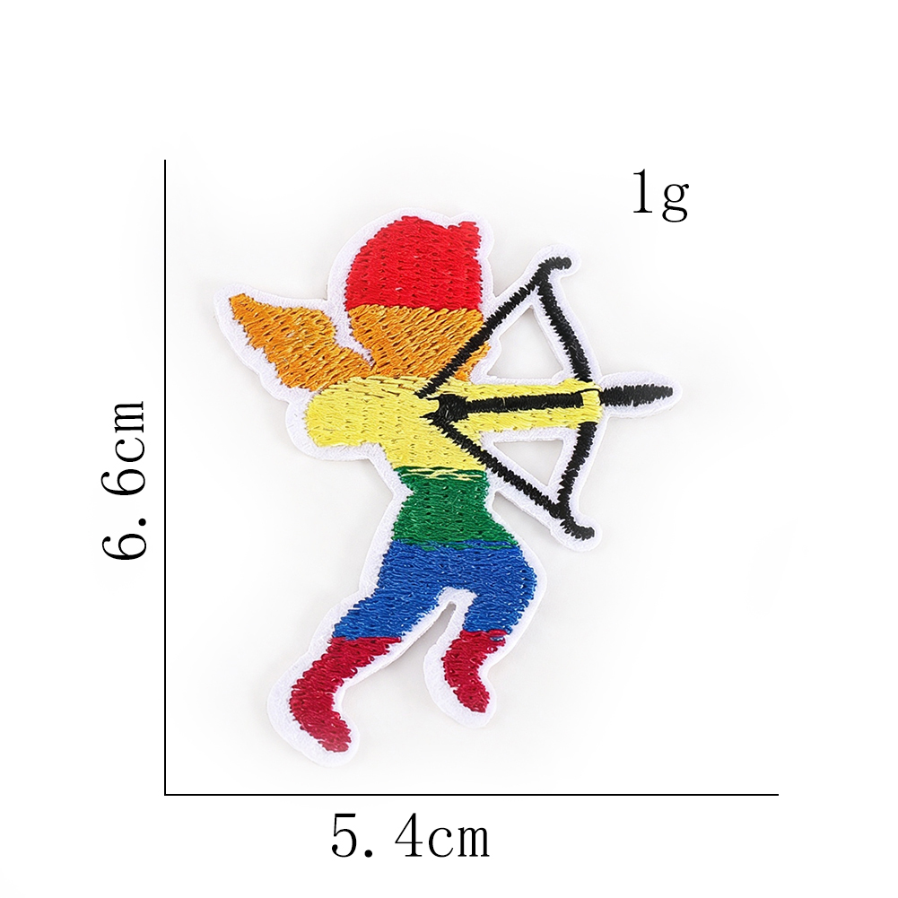 2pcs Rainbow Cupid Angel Embro - Embroidery Jacket Jeans review and price