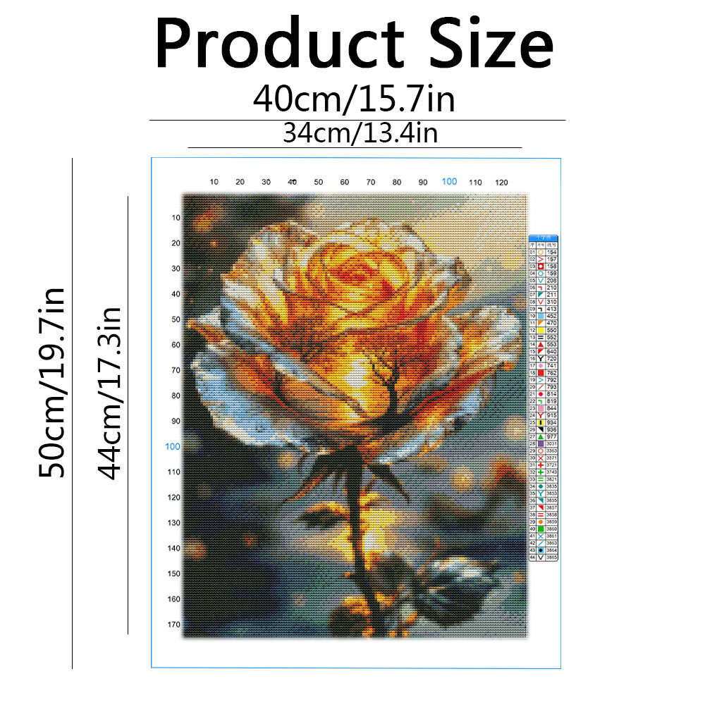 11CT Embroidery Kit Rose Flowe - Embroidery Guide Paper review and price