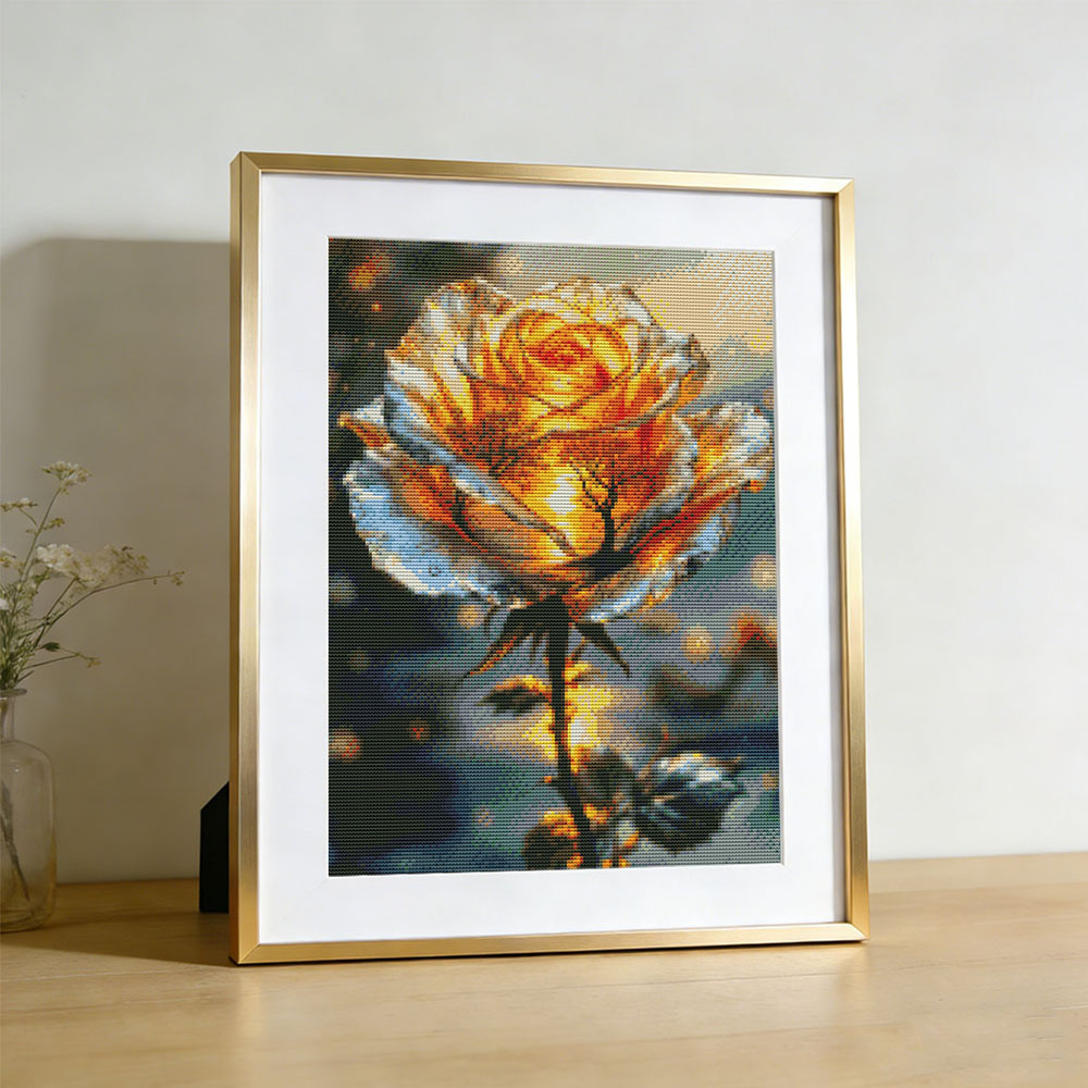 11CT Embroidery Kit Rose Flowe - Embroidery Guide Paper review and price