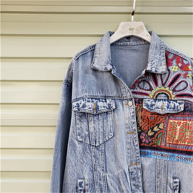 Bohemia Embroidery Splicing Bi - Embroidery Jacket Jeans review and price