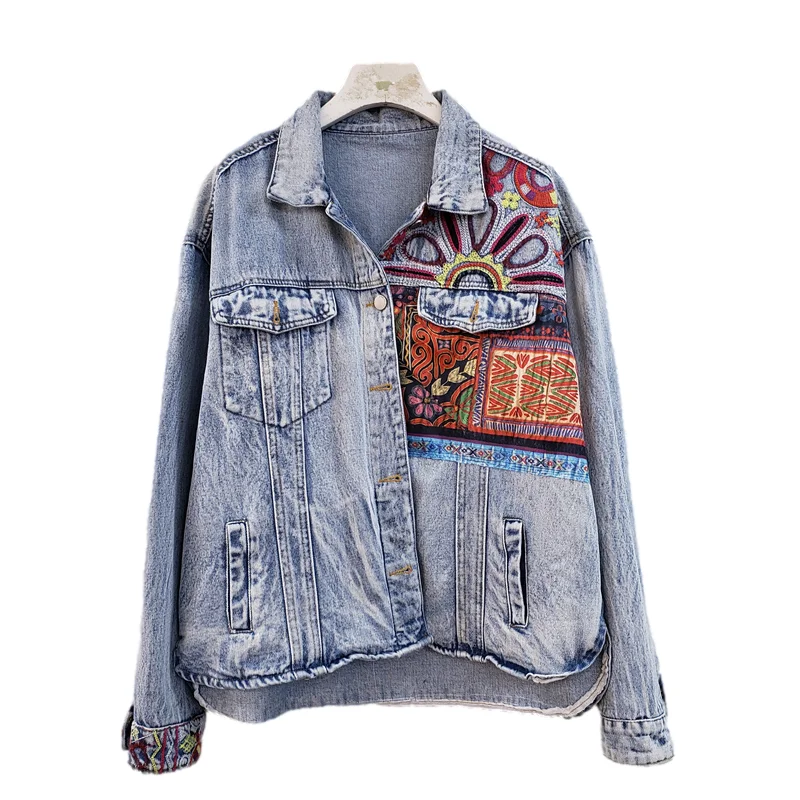 Bohemia Embroidery Splicing Bi - Embroidery Jacket Jeans review and price