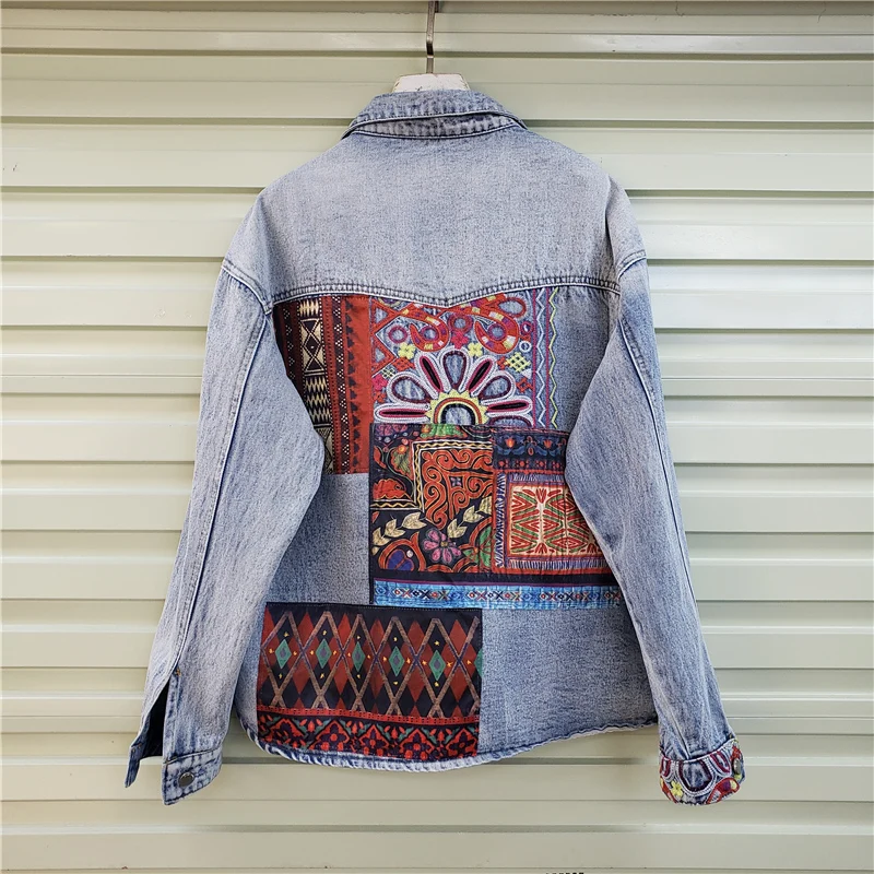 Bohemia Embroidery Splicing Bi - Embroidery Jacket Jeans review and price