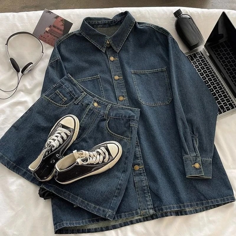 Y2K Denim Skirt Set: Vintage J - Embroidery Set review and price