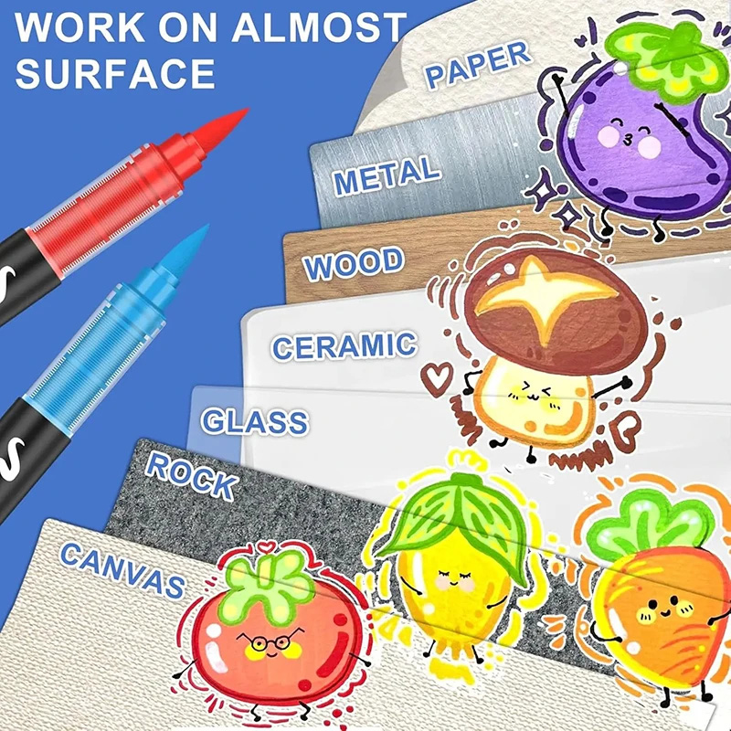 Acrylic Paint Markers Soft Bru - Embroidery Egg review and price