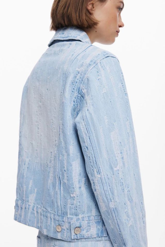 Foreign trade Spain new embroi - Embroidery Jacket Jeans review and price
